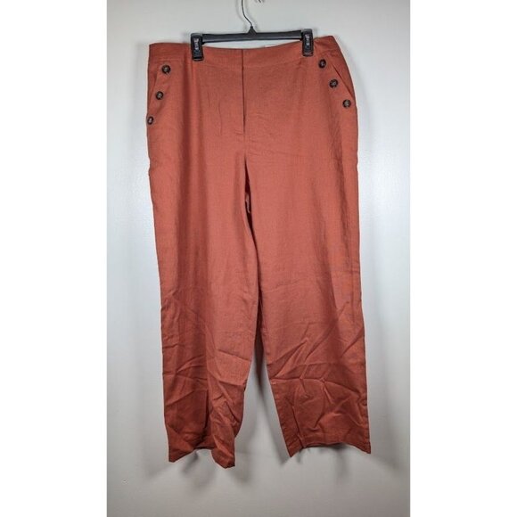 Cato Suit Set Womens Size 18 20 Linen Blend Pants Blazer Summer Lined Career NEW - Picture 3 of 8